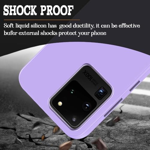 Image of Casotec Back Cover for Samsung Galaxy S20 Ultra 4G / S20 Ultra 5G | Full Camera Protection | Premium Liquid Silicon Case | Flexible Bumper Case for Samsung Galaxy S20 Ultra 4G / S20 Ultra 5G (Purple)