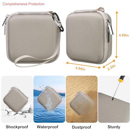 Image of Elonbo Carrying Case for NETGEAR Nighthawk M6 / M6 Pro / M7 Pro / M5 5G Mobile Hotspot Router, Portable Wireless WiFi Travel Hotspot Router Storage Holder, Extra Mesh Pocket Fits Cable, Champagne Gold