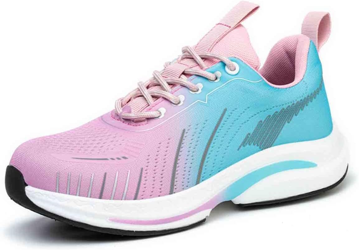 Women's Work Safety Shoes, Breathable Lightweight Steel Toes Protection Shoes, Anti-Smash and Anti-Puncture Labour Insurance Shoes, Non-Slip Wear-Resistant Adventure Sneakers(7)