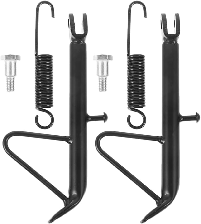 iplusmile 2sets Heavy-duty Motorcycle Kickstand Parking and Support Side Stand for Dirt and Electric Scooters with Springs and Screws