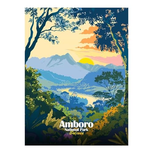 Peinture diamant Amboro Bolivie POLIUAWS 30x40 cm pour loisirs créatifs