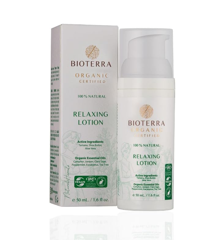 Bioterra Organik Rahatlatıcı Masaj Losyonu – Okaliptüs & Kafur Etkili, Spor Sonrası Kas Rahatlatıcı, Termal Etki, Doğal Yağlar İçeren Vücut Bakım Losyonu