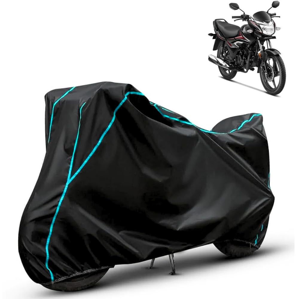 FAVY Waterproof Bike Cover Compatible with Honda Shine | Dust Proof & UV Protection Bike Body Cover | Wind Proof Elastic Bottom Motorcycle Cover