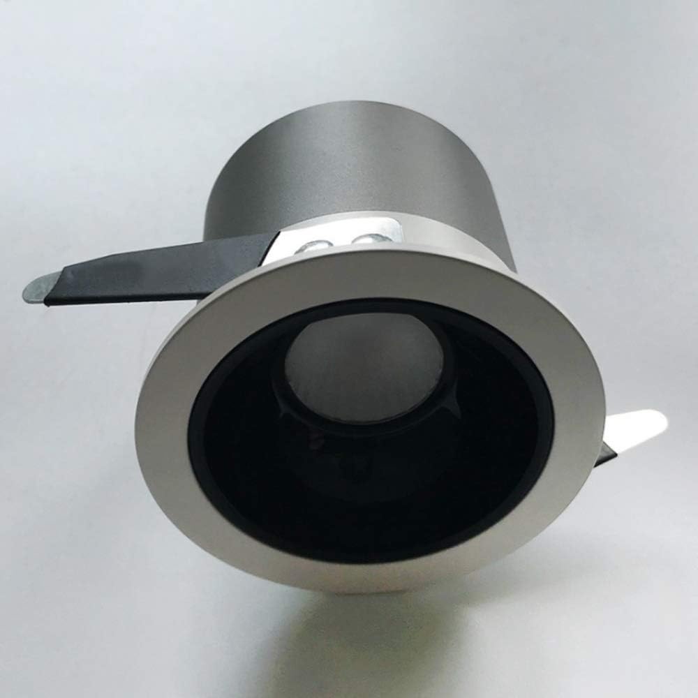 Front view of the downlight with mounting clips
