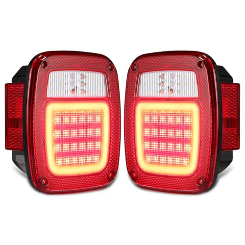 Partsam 2Pcs LED Tail Lights Assembly Rear Combination Stop Turn