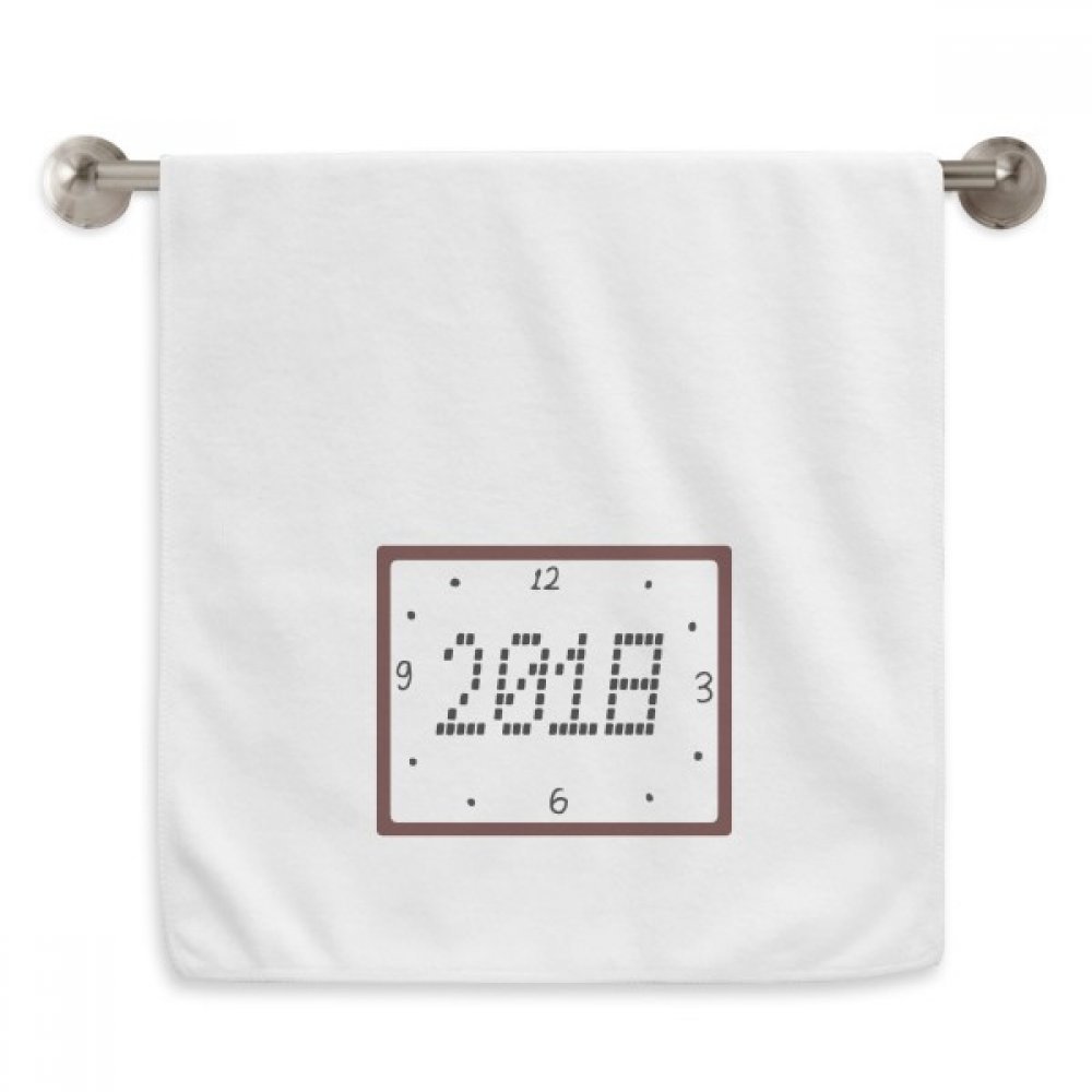 Serviettes débarbouillettes horloge design pour la salle de bain des invités