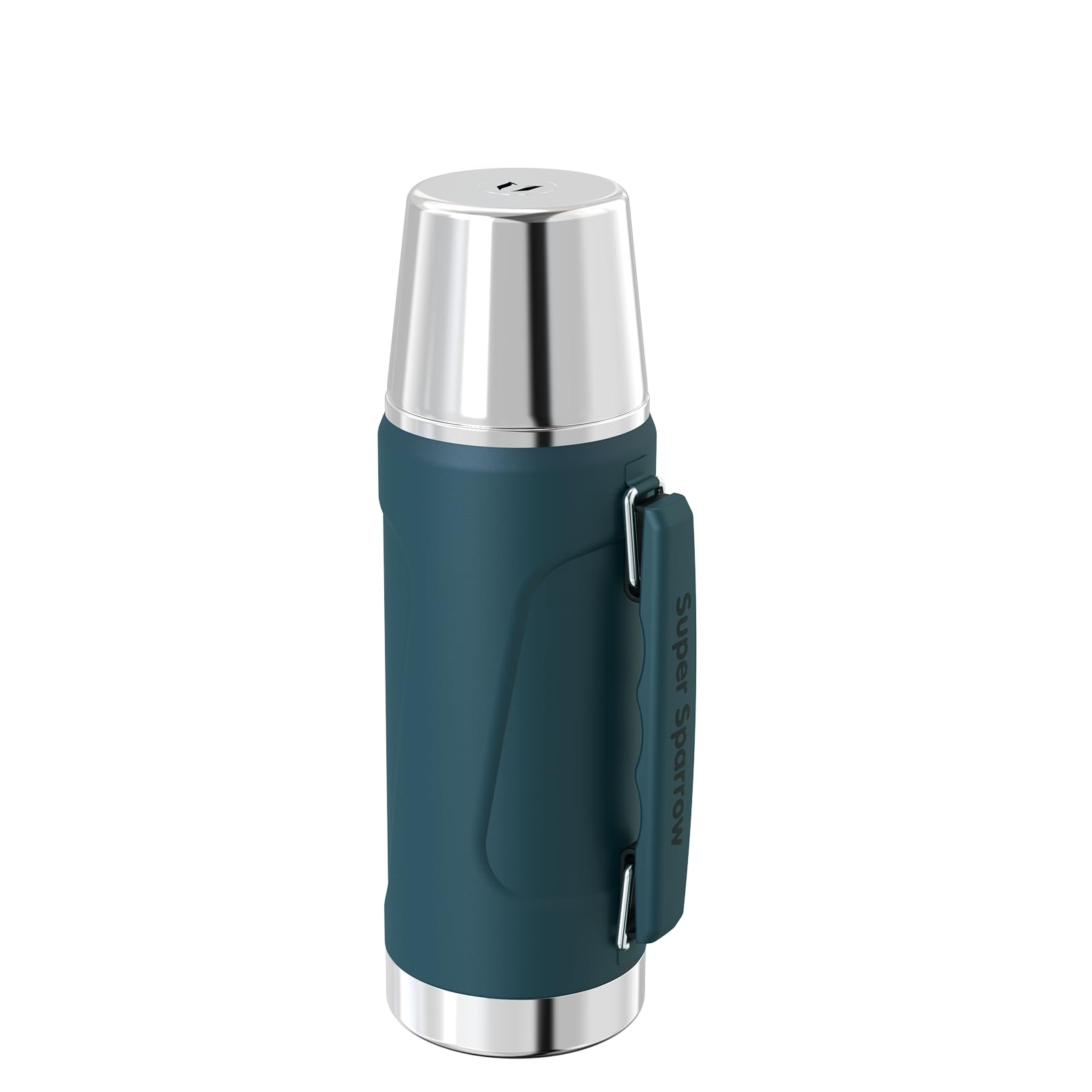 Super Sparrow Stainless Steel Water Bottle - Wide Mouth Vacuum Insulated Flask - 1000ml -BPA-Free ThermosBottle - Leakproof Lid Doubles as Cup