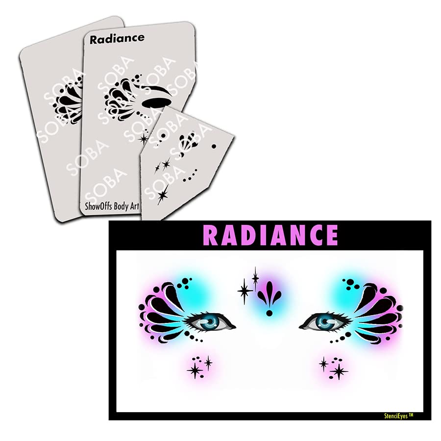 Face Painting Stencil - StencilEyes Radiance - Fantasy Face