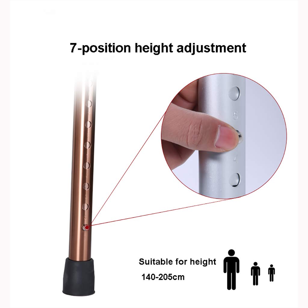 Klappbarer Leichter Gehrahmen aus Aluminiumlegierung, Gehhilfe, Gehhilfe mit Sitz (braun)