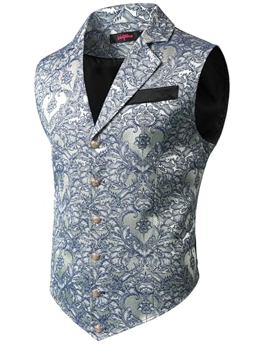 Image of VATPAVE Mens Victorian Suit Vest Steampunk Gothic Waistcoat