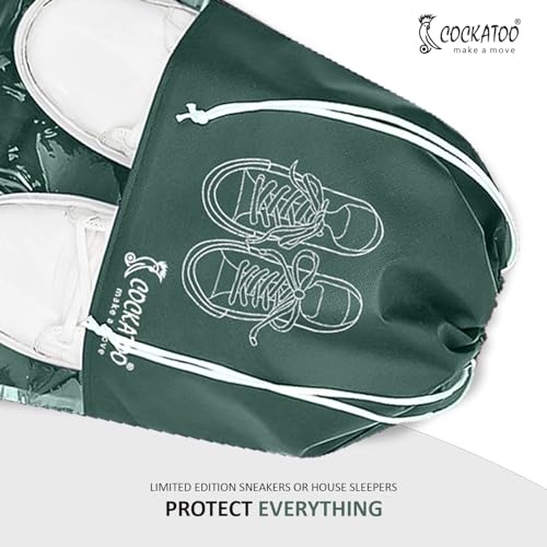 Image of Cockatoo Shoe Bag for Travel & Storage, Women & Men, Travelling Shoe Storage Bag, Shoe Storage Organizer Bag - Pack of 6 Shoe Pouch(13 x 17.32 Inch)