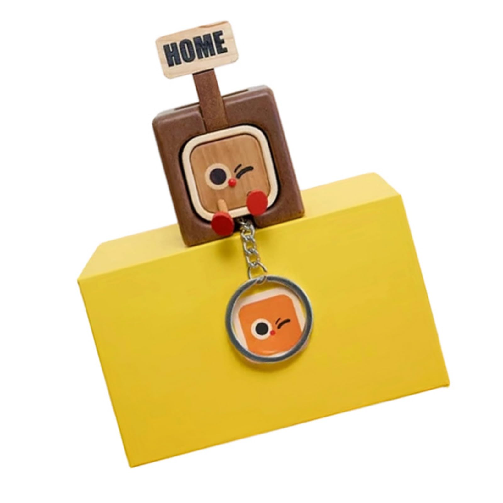 Msioytog Unique Expression Wooden Ornament Serving As Wall Art and Thoughtful Present Home Decoration Keyring