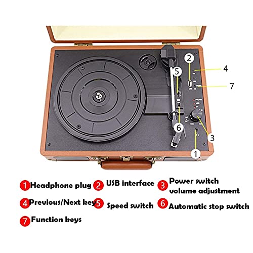 Haut-parleurs intégrés pour Tourne-Disque, Platine Vinyle Bluetooth pour Tourne-Disque Vinyle, Compatible avec Les disques 18/25/30CM et 33/45/78, pour Femme, Conception de Valise - Les Beatles, Paul McCartney, John Lennon, RIngo Starr, George Harrison Haut-parleurs intégrés pour Tourne-Disque, Platine Vinyle Bluetooth pour Tourne-Disque Vinyle, Compatible avec Les disques 18/25/30CM et 33/45/78, pour Femme, Conception de Valise – Image 3