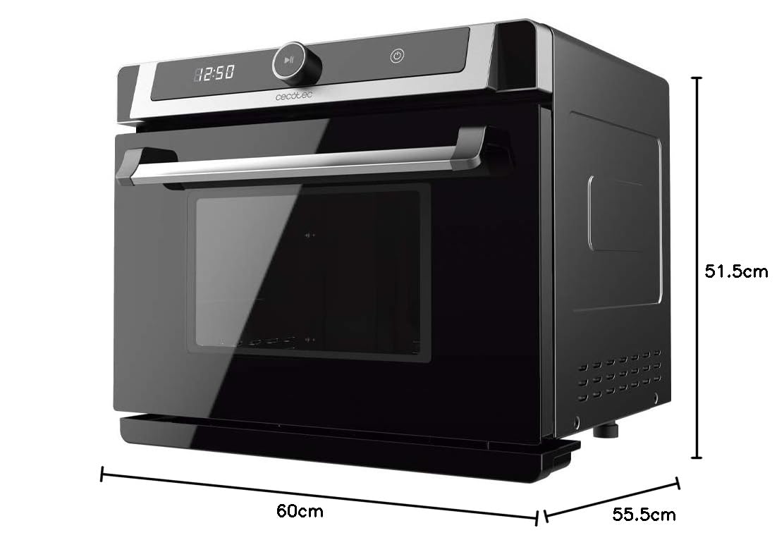 Cecotec Dampfofen Bake&Steam 4000 Combi Gyro. 2400W, 3-in-1-Ofen: Dampf, Konvektion und Ölfritteuse, 40 Liter Kapazität, 7 Funktionen