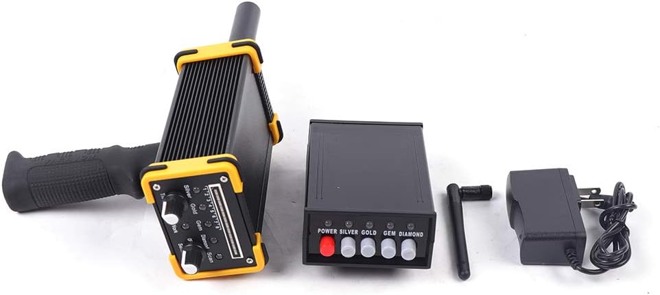 GR-100 Long Range Mini Metal Detector Mini Long Range King Detector Series for Gold Gem Minerals Black