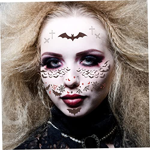 FRCOLOR 8 Folhas Adesivos De Rosto De Halloween Adesivos De Presente Adesivos De Maquiagem Adesivos