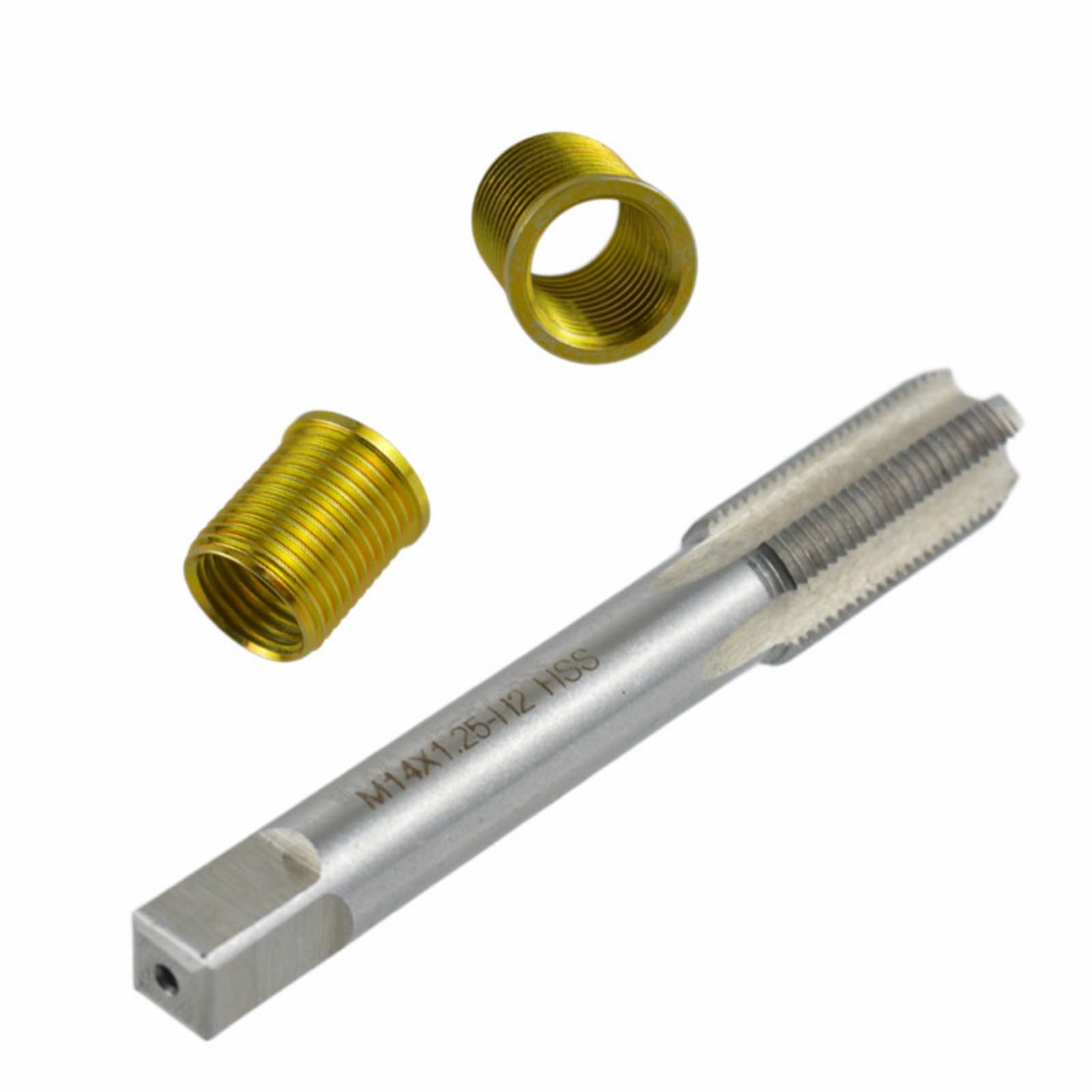 YCHUCH Kit De Réparation De Filetage Pour Bougies D'Allumage M12 X 1,25, En Acier Inoxydable, Pour Garage Et Bricolage Auto