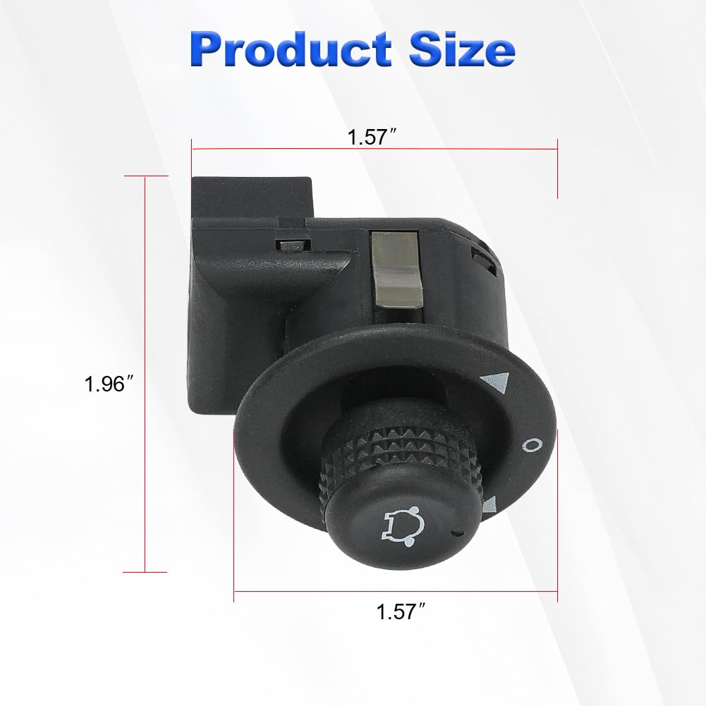 WMPHE Mirror Control Switch Replacement for 3L2Z17B676AA CA6T17B676AA Compatible with Ford Fiesta 2013-2019 Transit 150 250 350 350HD 2015-2023 Explorer 2002-2003 Rear View Mirror Control Knob