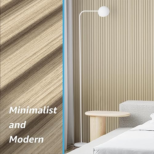 Image of Art3d 96 x 6 Inch WPC 3D Wood Textured Slat Wall Panels, 8-Pack, Oak