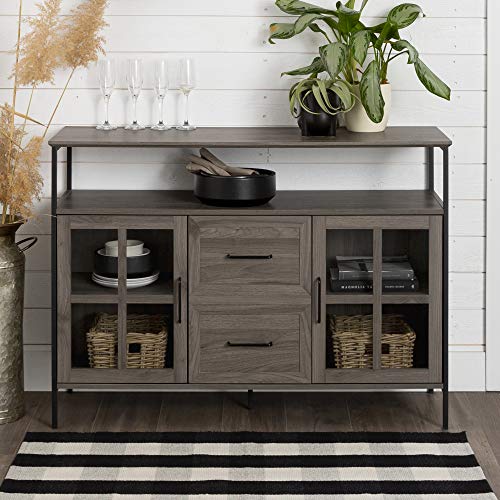 image for Walker Edison Furniture Company Industrial 3-Door Buffet Sideboard for