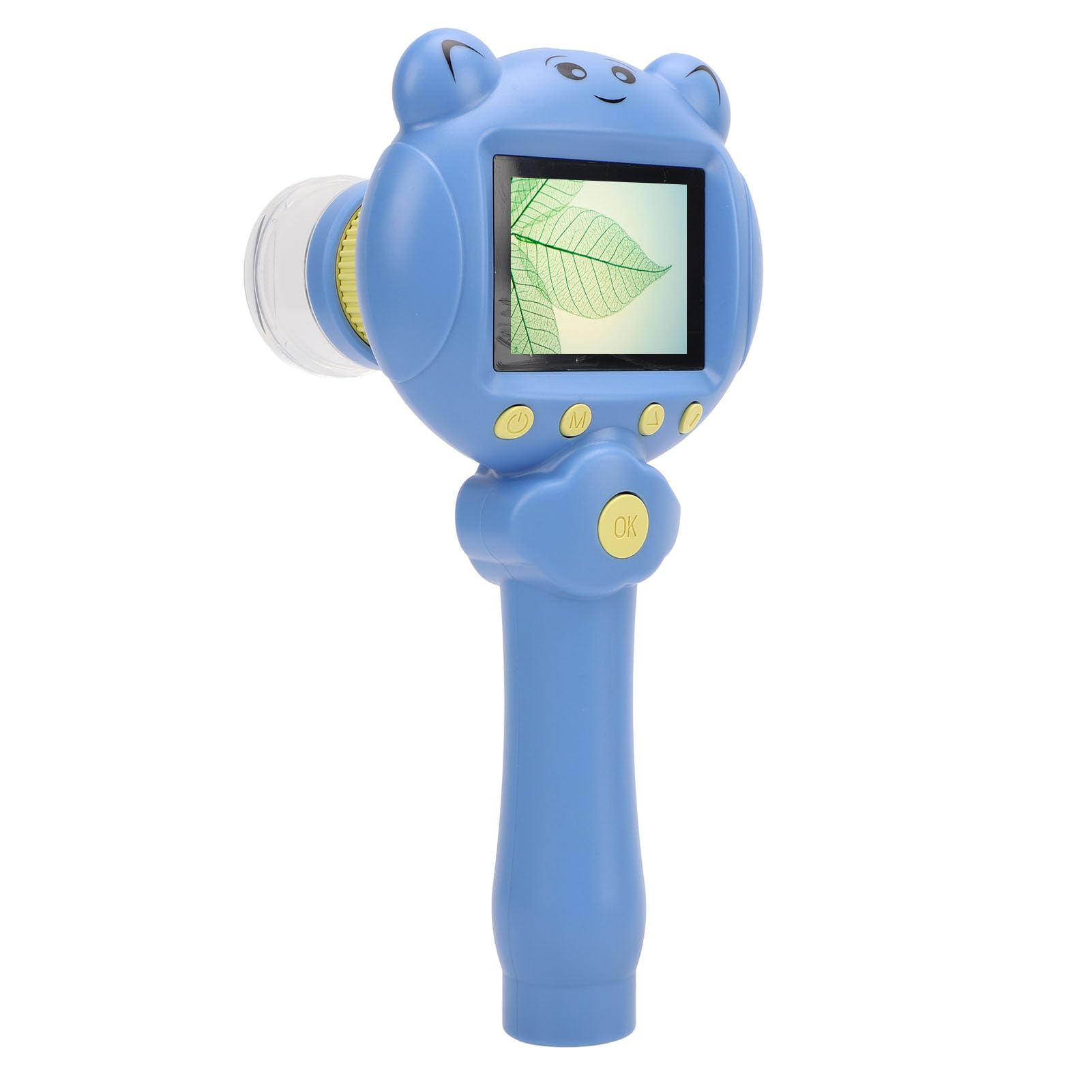 Handmikroskop für Kinder, 2,5 K, 48 MP, Bildungswissenschaft, mit 8-fachem Zoom für Erkundung und Entdeckung von Kindern, tragbar, 5,1 cm (2,0 Zoll), Blau