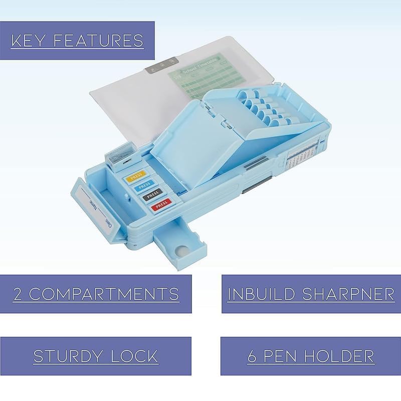 Image of Discover Unicorn Pencil Box for Kids, Magnetic Pencil Case for Girls Pop-Up Cases of Cute Pencil Box Perfect Gifts for Kids & Students Button Pencil Box for Girls for School