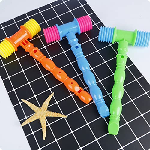 Image of Toyvian 12 Pack Toddler Hammer Toys Soft Plastic Squeaky Sound Hammer Toy for Kids Ages 1-4 Party Favors and Outdoor Play