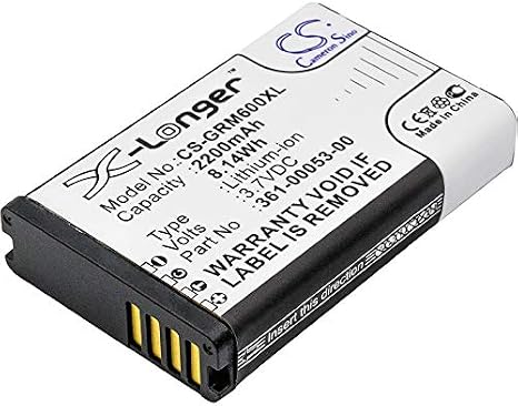 Replacement Battery for Garmin Alpha 300i 200i Alpha 200 300 100, for Battery PN361-00053-00, 010-11599-00, 010-11654-03, 361-00053-04