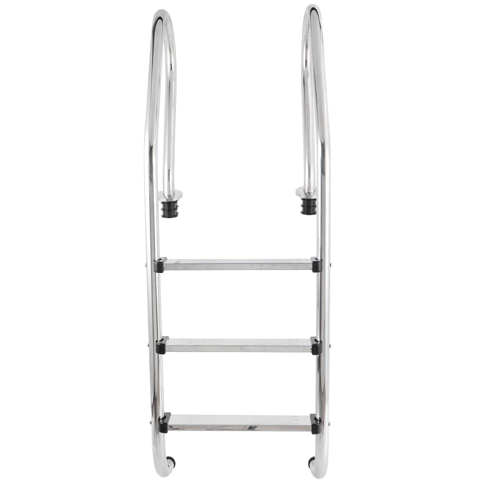Scaletta per piscina, in acciaio inox, resistente, con pedale antiscivolo, adatta per piscine interrate e fuori terra