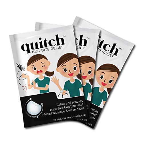 quitch 3x27ct Bulk Pack, Bug Bite Itch Relief Patch Kids, Summer Travel Essentials for Kids, Mosquito Bug Bite Thing Suction Tool Alternative, Summer Camp Essentials After bite Relief for Baby