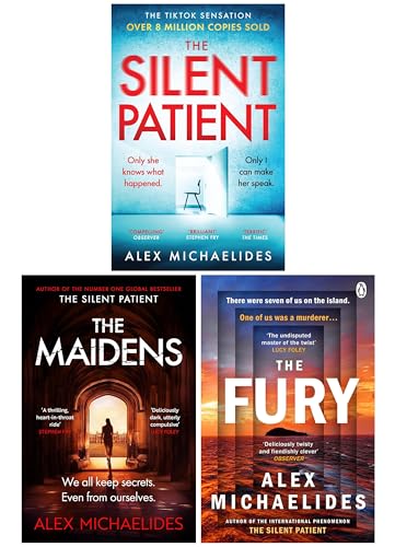 Alex Michaelides Thriller 3 Books Collection Set (The Silent Patient, The Maidens & The Fury)
