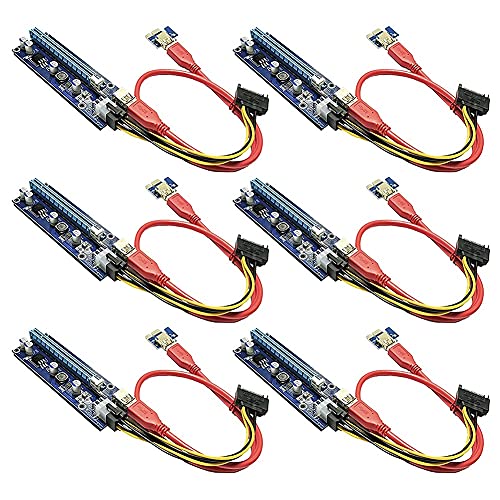 Carte PCI-E 16X à 1X Double Puce Boostant la Stabilité Graphique via Câble Alimentation 6 Broches