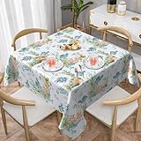ZALXOZYL Mantel Cuadrado Impermeable de 137 X 137 cm, con Textura Suave Y Antiderrames, para Restaurantes, Cafeterías Y decoración de Mesas de Buffet de Bodas, Fácil de Limpiar. Colorful 137X137