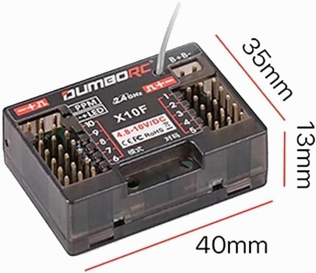 s-idee® RC-Auto - Fernbedienung mit 10-Kanal Empfänger für Hobbyisten & Technik-Enthusiasten - DDF350, Metall, schwarz,Auto,Panzer,Boot usw.