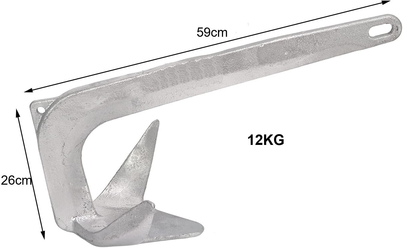 TREPPE - Ancla Tipo Bruce 12 kg para lancha Barco Nautica de Acero galvanizado