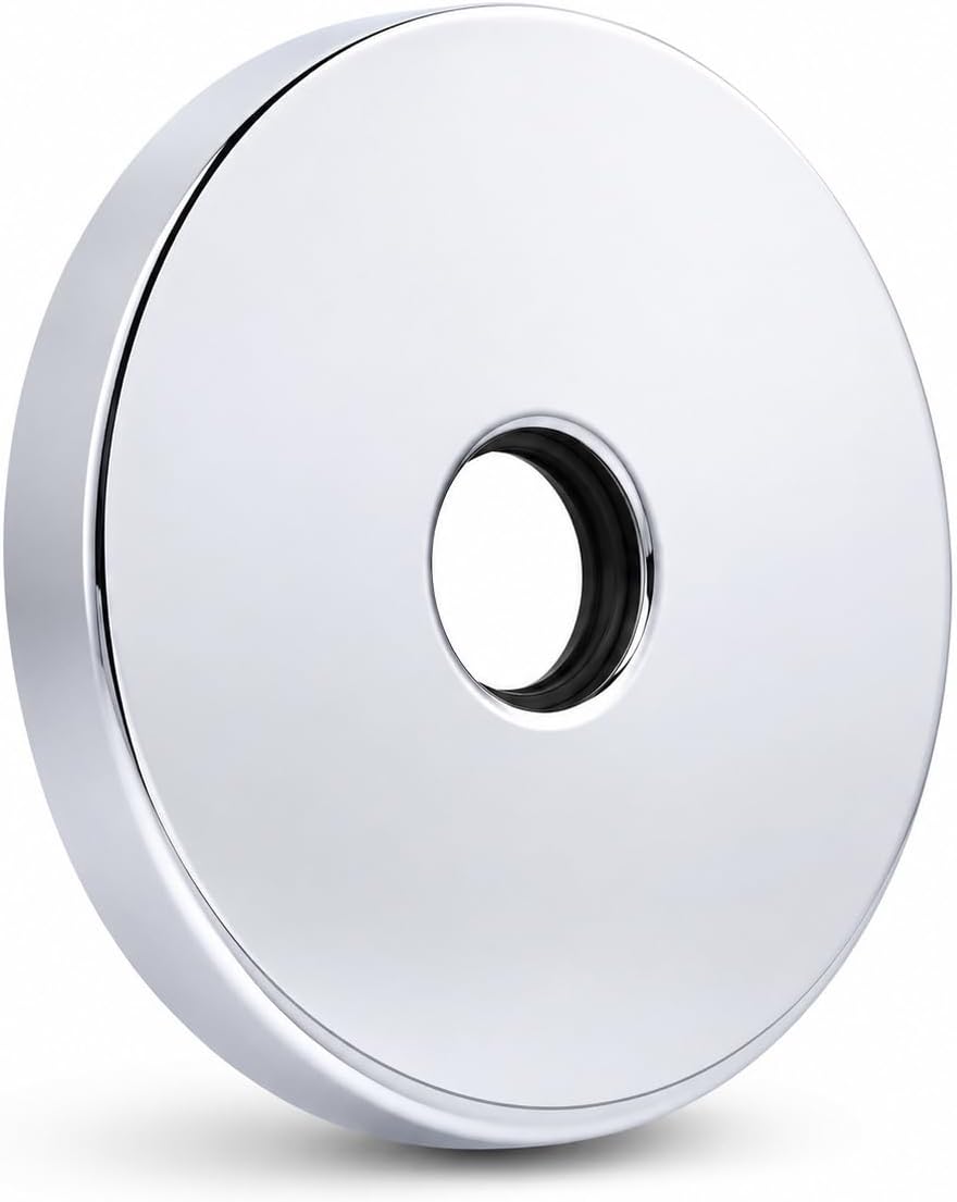 Corla Modern 3.5” Escutcheon Plate Extra Large | Shower Arm Flange Universal Replacement Cover Round 3 1/2 Inch (Brushed Nickel)
