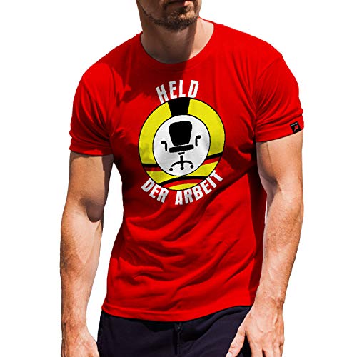 T-shirt de travail en coton Held der Büro 30642 rouge taille Large pour homme