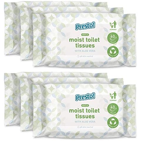 Papel higiénico húmedo Presto con Aloe Vera Cover