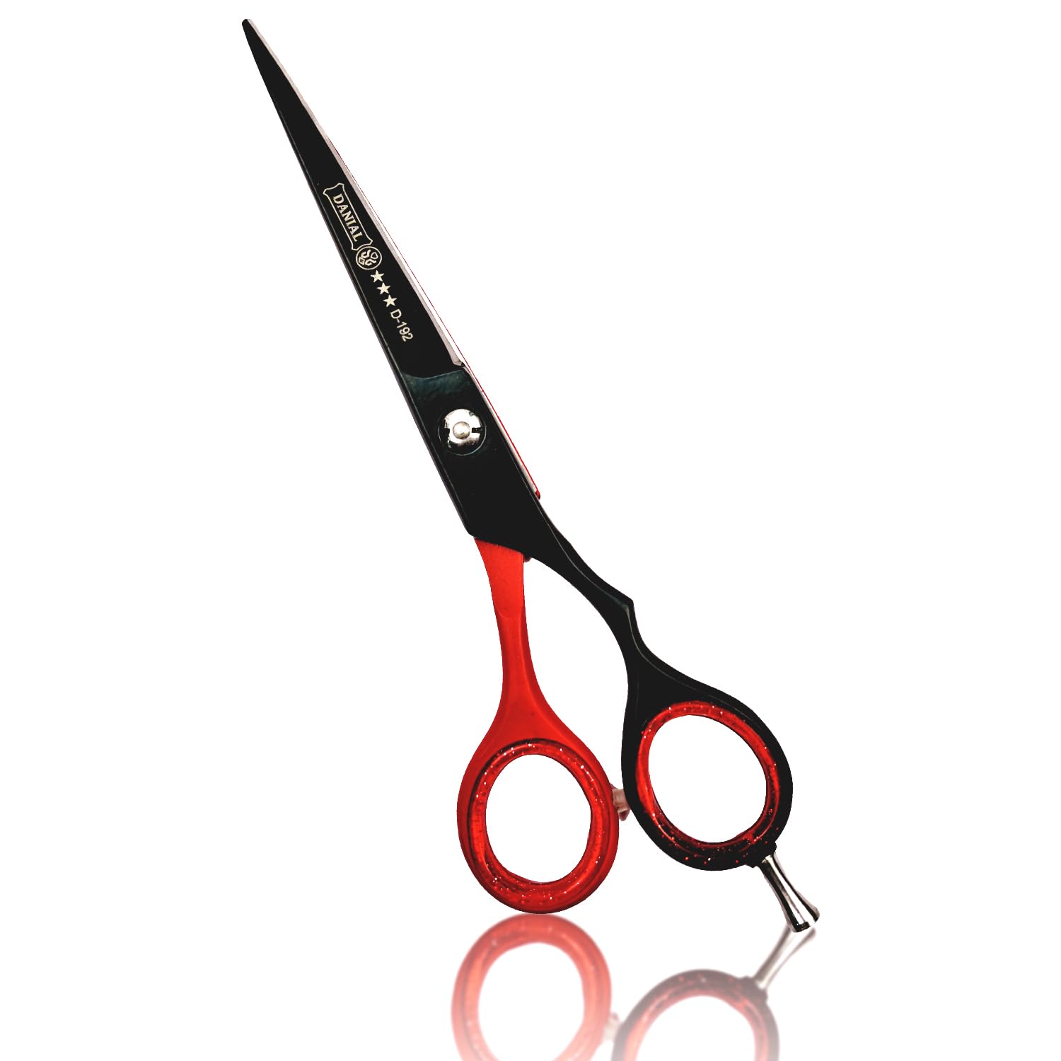 DANIAL Razor Edge Cut Hair Cutting Scissors - Professional Barber Scissors for Men and Women - High Carbon Stainless Steel 6.5 INCH (Red-Black)-image-24