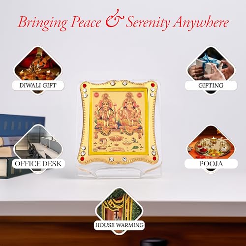 Image of Lakshmi Ganesh Idol Statue for Car Dashboard Home & Office Showpiece Decor