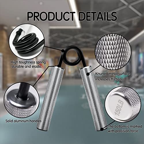 Xzyppci Hand Gripper Set,Heavy Grippers, Grip Strength Trainer 3 Pcs