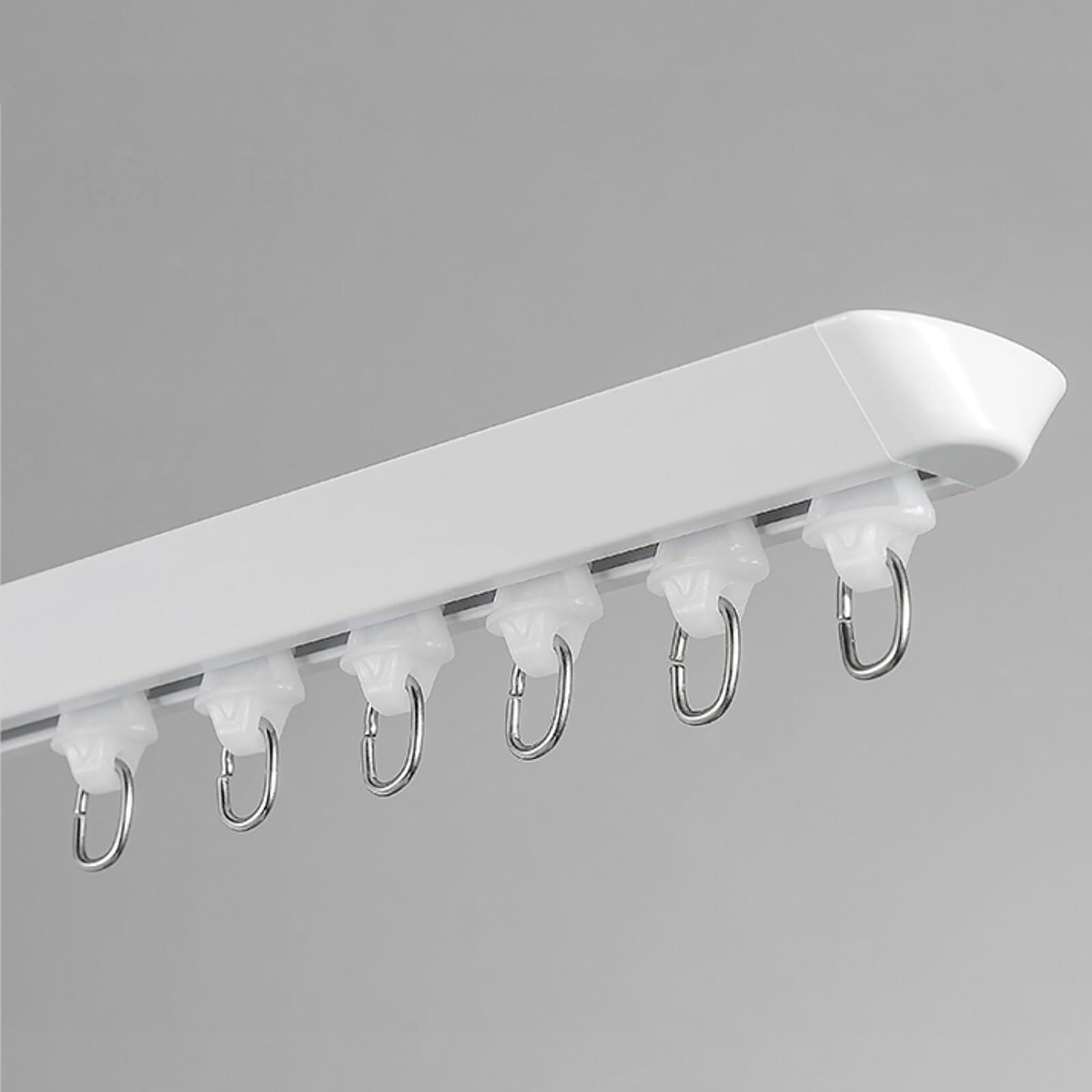 GLDYTVF UltraThin VSd Aluminum Ceiling Track Kit 5M Room Divider Rod with Corner Connectors & Mounting HardwareStylish White Design for Easy Installation