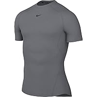 Nike FB7932-084 M NP DF Tight Top SS Maglia Lunga Uomo Smoke Grey/Black Taglia 2XL