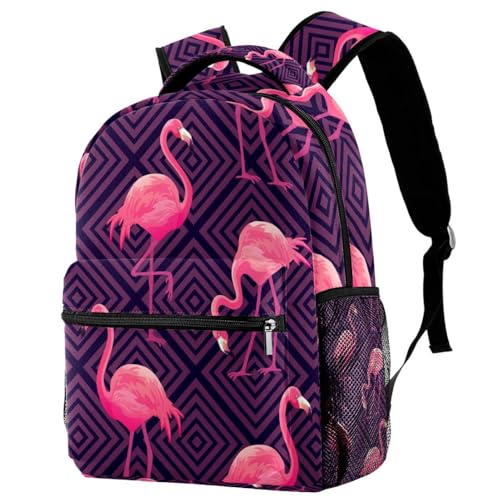 Sac de voyage décontracté et scolaire à motif flamant rose pour ados branchés