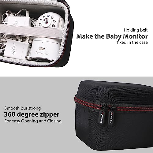 Baby Monitor Travel Case for Infant Optics DXR-8 PRO/HelloBaby/VTech/VAVA/ANMEATE/eufy Security Baby Monitor - Hard Protective Carrying Storage Bag