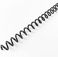 Vista 27 de Binditek Paquete de 50 bobinas de encuadernación en espiral de plástico, 6 mm (1/4"), capacidad de 30 hojas, paso 4:1, blancas, 48 bucles