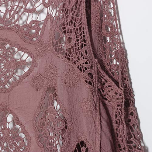 Image of JASTIE Women Open Stitch Cardigan Boho Sleeveless Hippie Summer Hollow Out Solid Crochet Vest