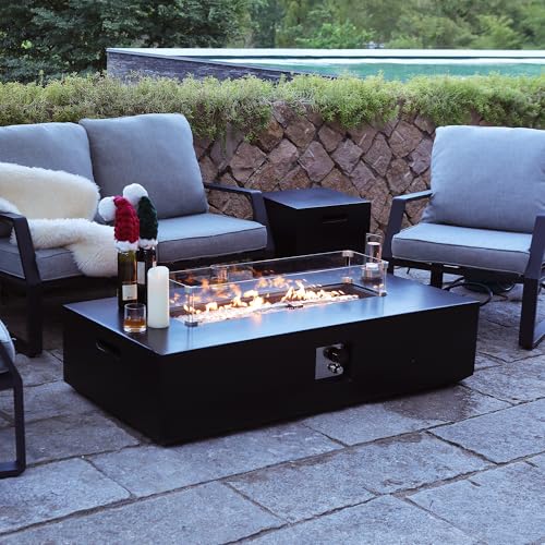 Naga Bahna 56-Inch Outdoor Propane Fire Pit Coffee Table