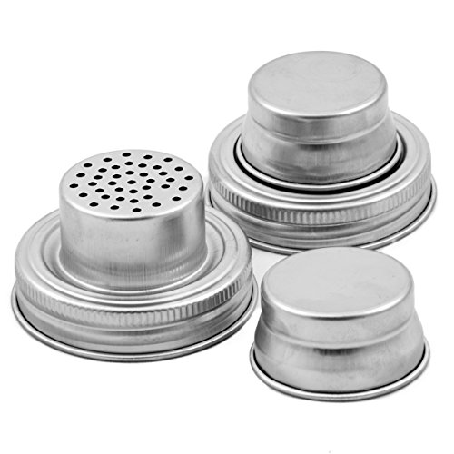 Mason Jar Shaker Lids - 2 Pack - Awesome to Shake Cocktails or