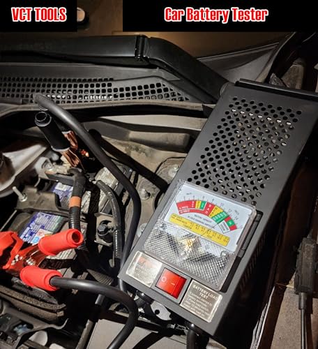 Image of VCT Battery Load Tester 12 Volt at 100 Amps / 6 Volt at 50 Amps Battery Tester, Includes Alligator Clamps - 12V or 6V Battery Health Checker, Check Starter Motor Draw